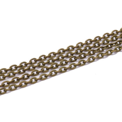 Long Necklace Chains, Brass - 10m lot