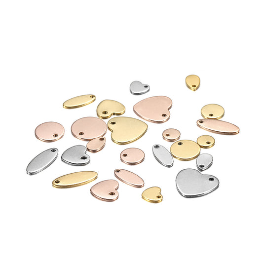 20Pcs Gold/Rose Gold Stainless Steel Charms