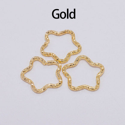 30-100pcs 8-20mm Gold Twisted Jump Rings