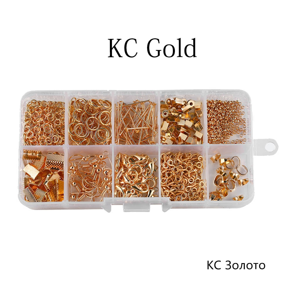5-Color Jewelry Findings Set, 1020pcs