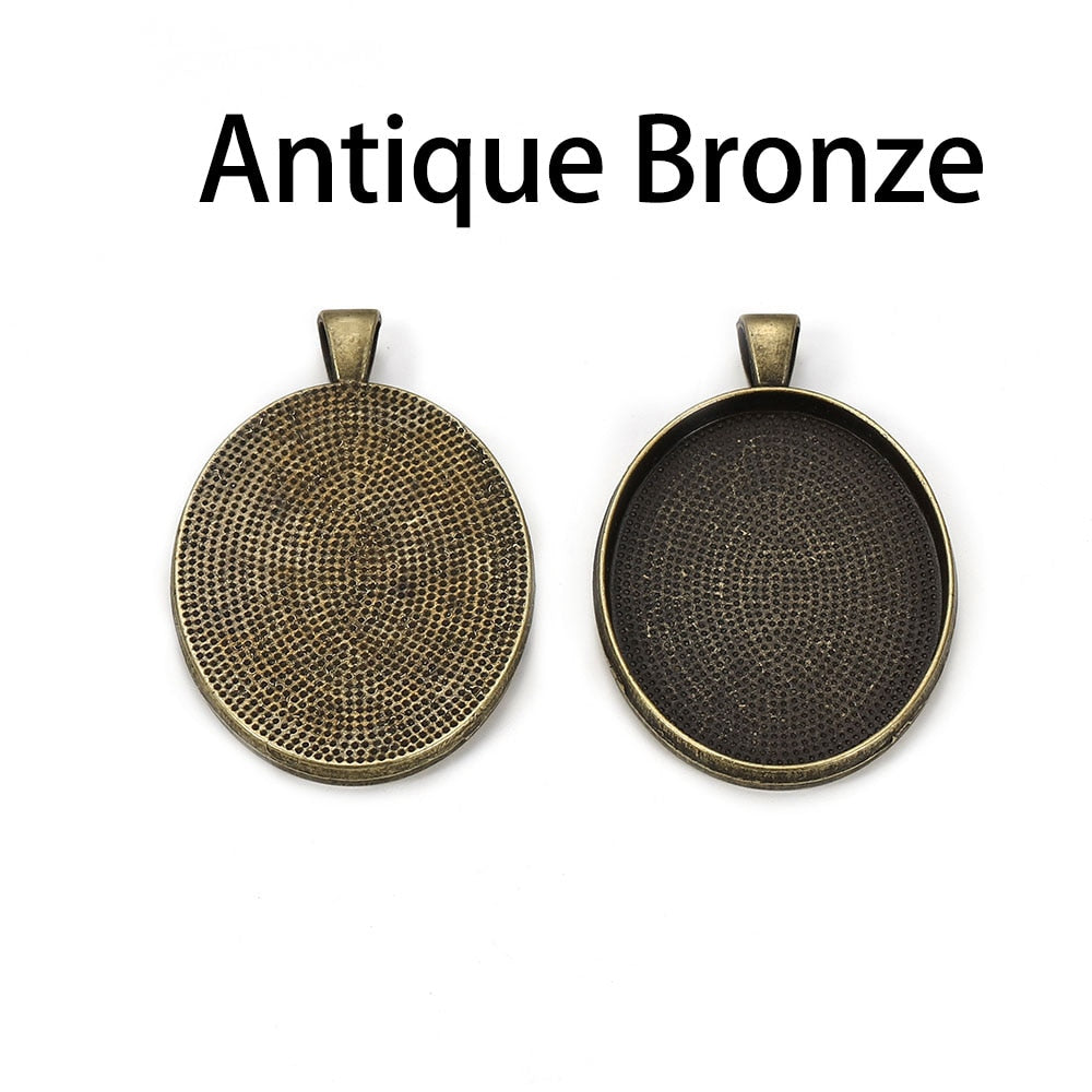 5pcs 30x40mm Gold Pendant Cabochon Base