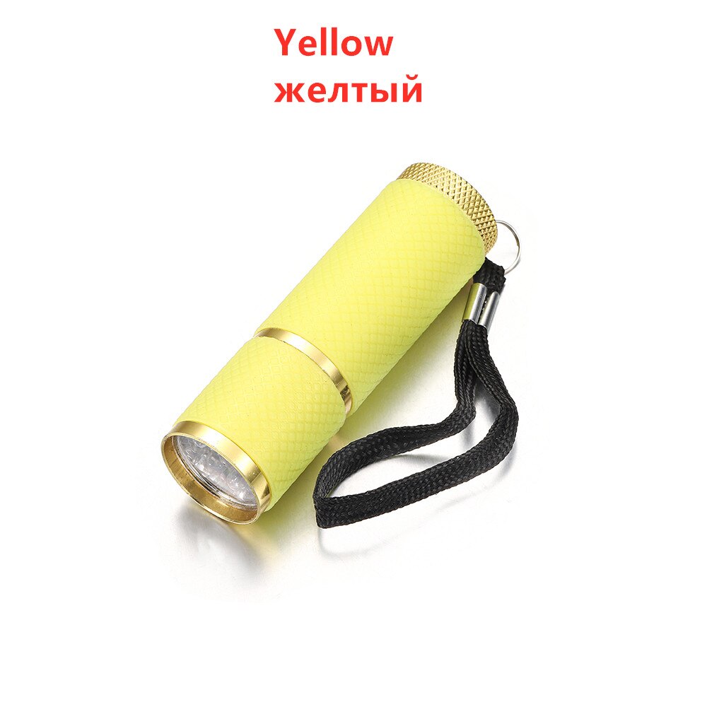 4-Color 9 LED UV Flashlight for UV Resin Curing & Adhesives