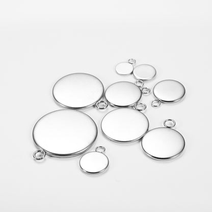 20pcs 6-25mm Stainless Steel Cabochon Base Tray