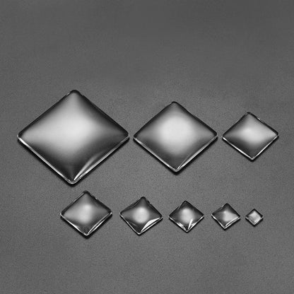 5-50pcs 6-40mm Clear Square Glass Cabochons