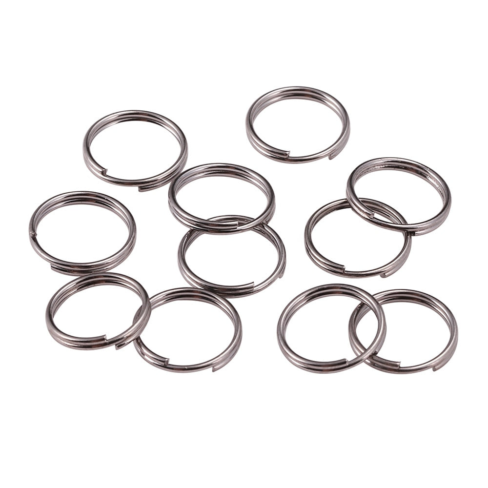 200pcs 6-12mm Gold Double Loop Jump Rings