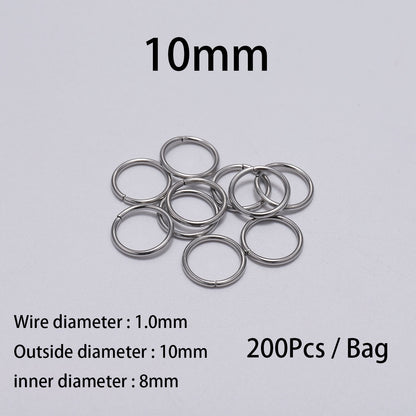 4-10mm Steel Jump Ringsб 50-200pcs