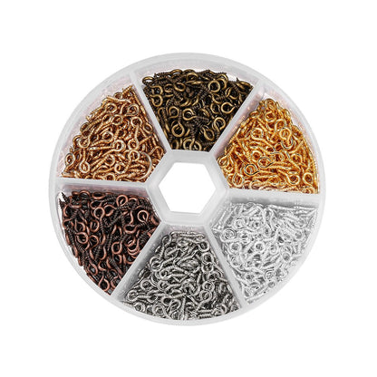 Mixed Mini Eye Pins, 600-900pcs