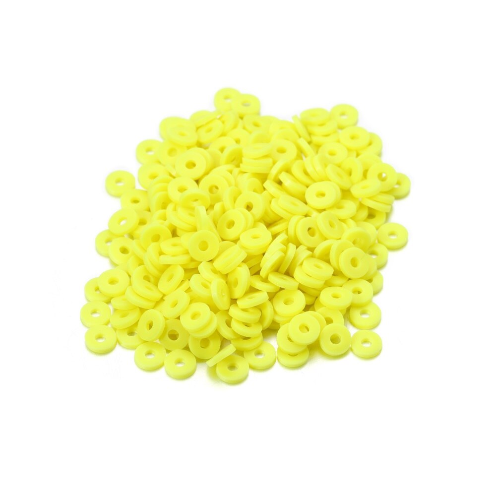 6mm Flat Round Polymer Resin Clay Beads