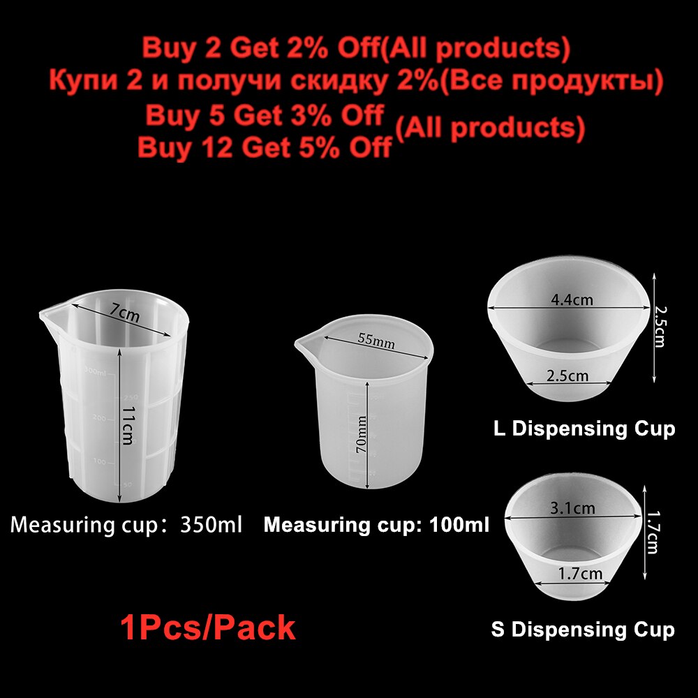 Silicone Measuring Cups for Resin, 100/350ml