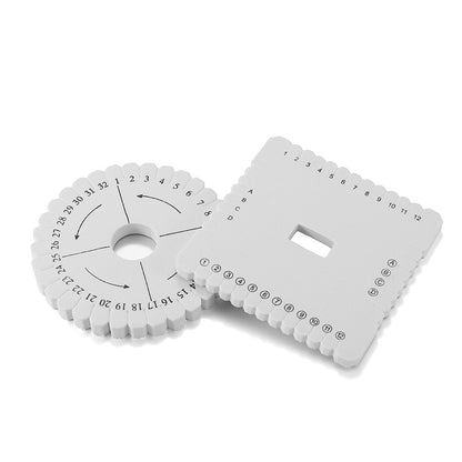 2pcs Braiding Foam Board: Round & Square Cord Weaving Disks