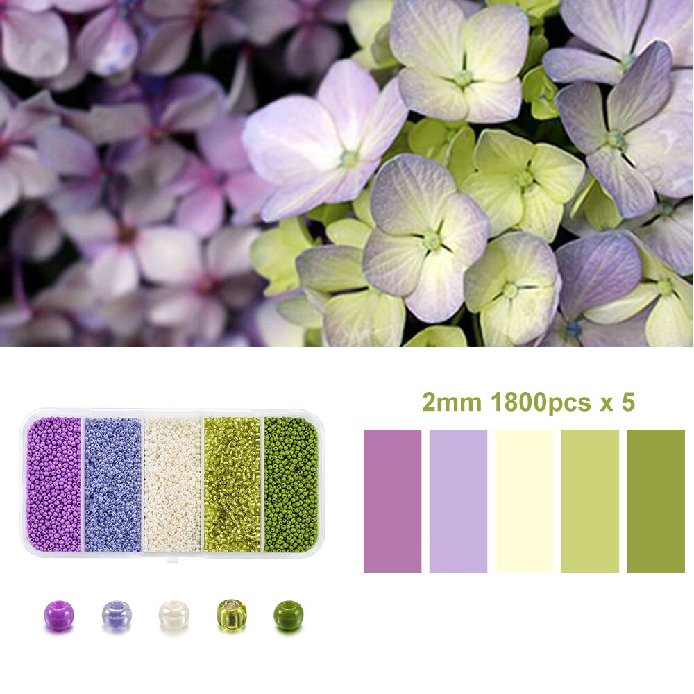 5 Color 2mm Czech Seed Beads Box