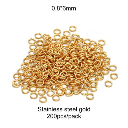 4-10mm Steel Jump Ringsб 50-200pcs