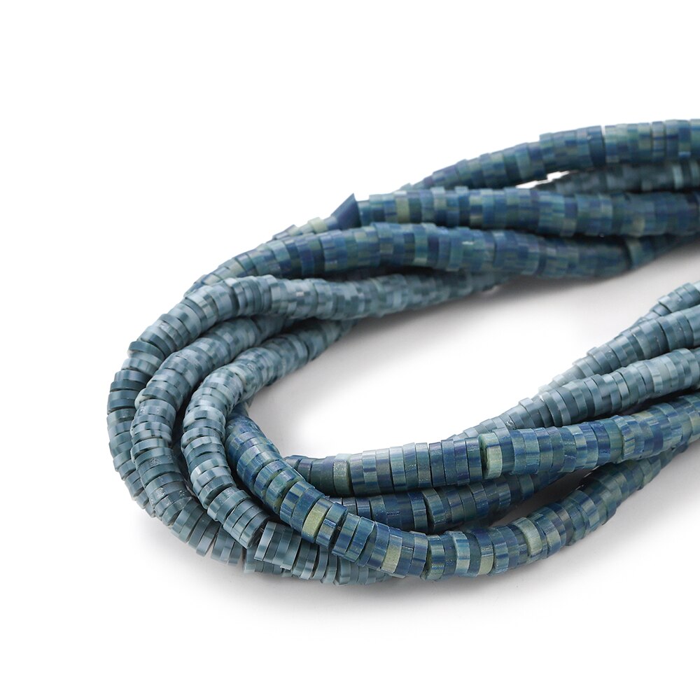 6-8mm Flat Round Polymer Clay Beads Mix