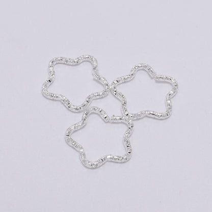Gold Star 16.5mm Twisted Jump Rings, 50pcs