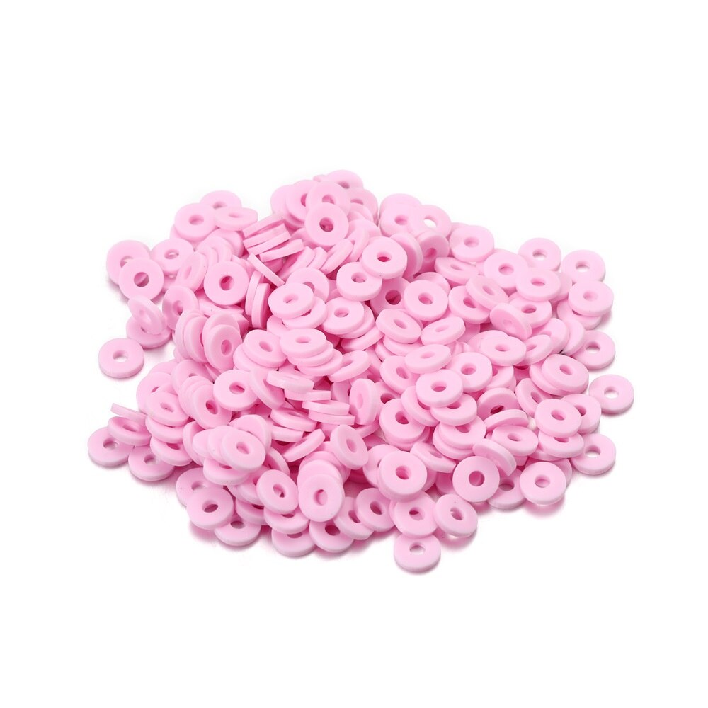 6mm Flat Round Polymer Resin Clay Beads