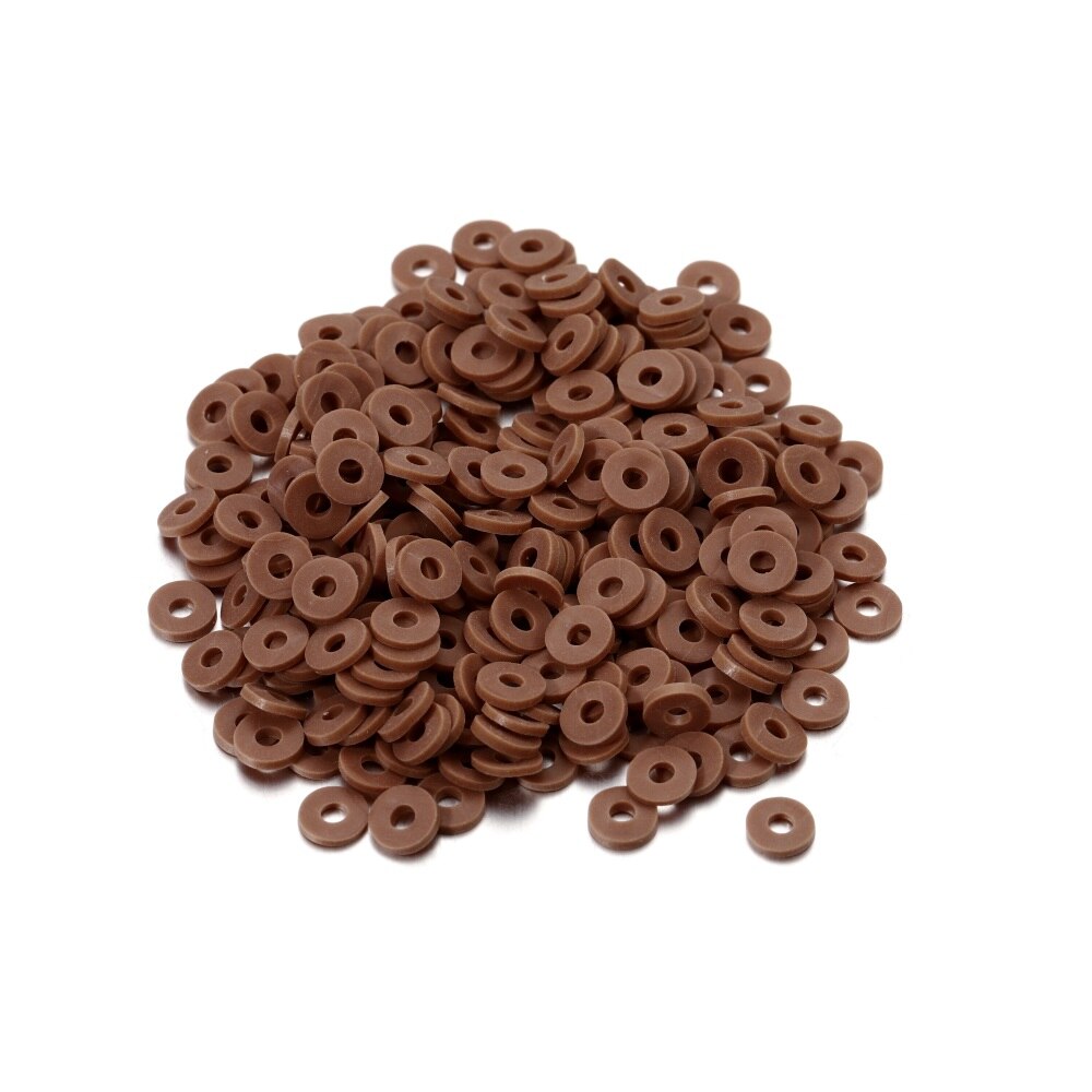 6mm Flat Round Polymer Resin Clay Beads
