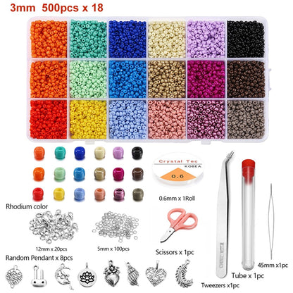 3mm Charm Beads 9000pcs Box Set