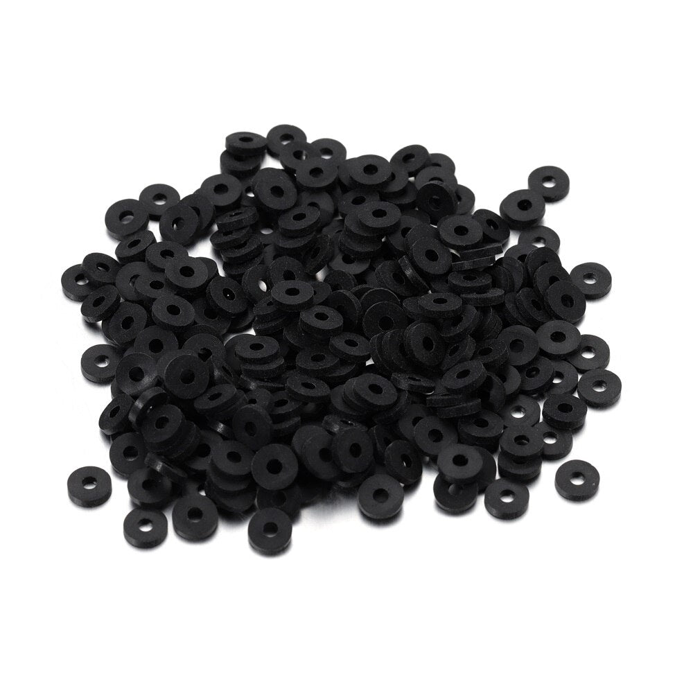 6mm Flat Round Polymer Resin Clay Beads