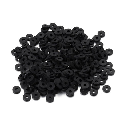 6mm Flat Round Polymer Resin Clay Beads