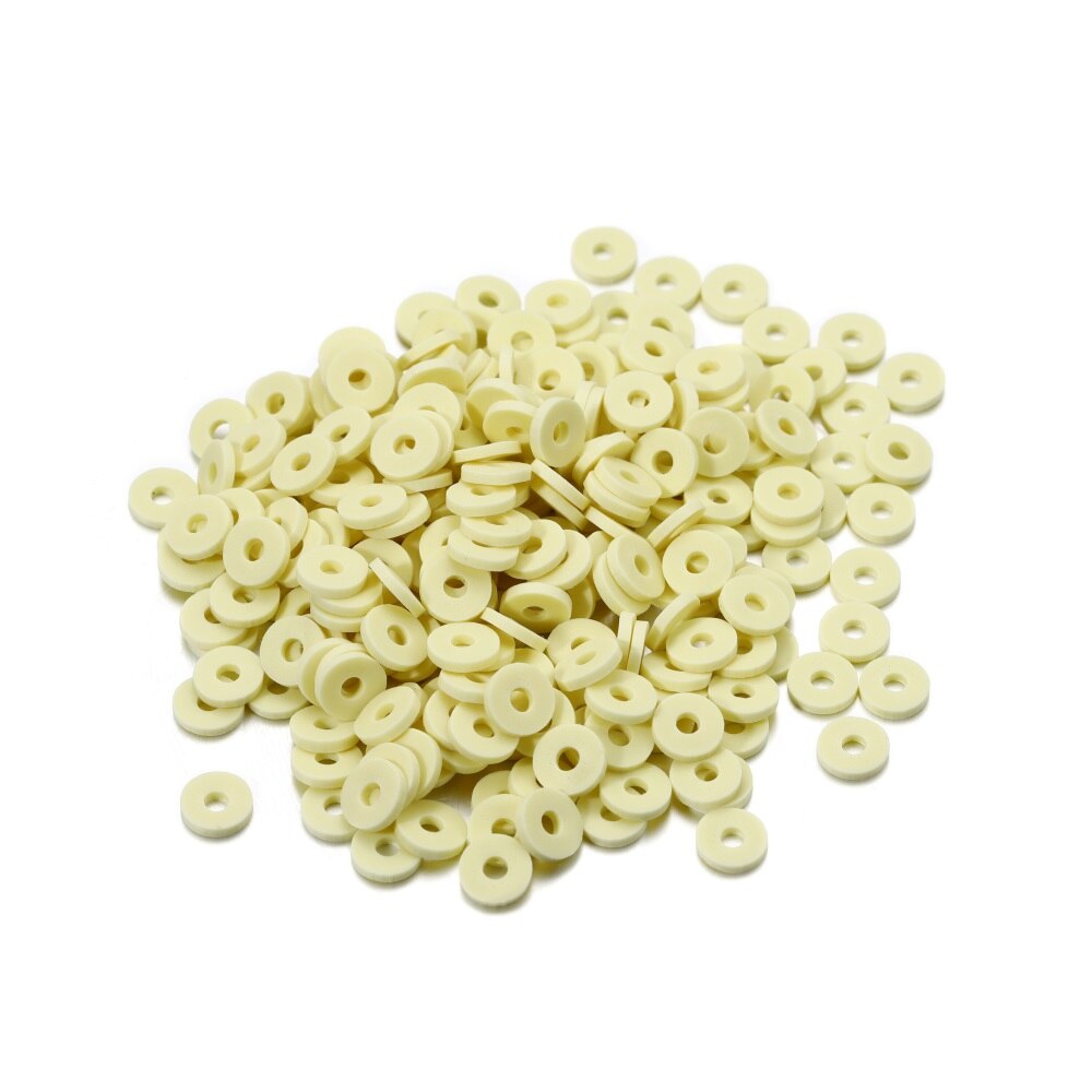 6mm Flat Round Polymer Resin Clay Beads