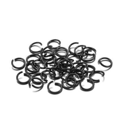 300pcs 6-10mm Aluminum Soft Open Loop Jump Rings