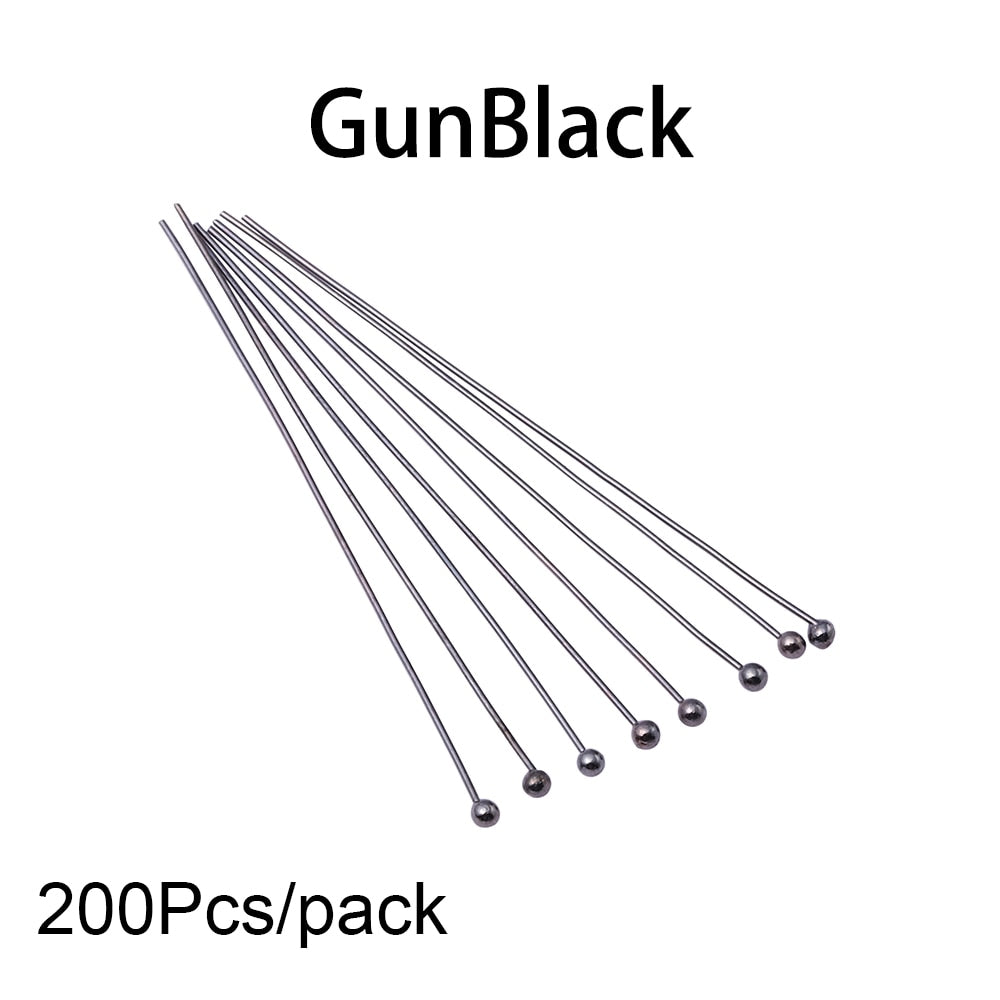 16-50mm Gold Metal Ball Head Pins, 50-200pcs