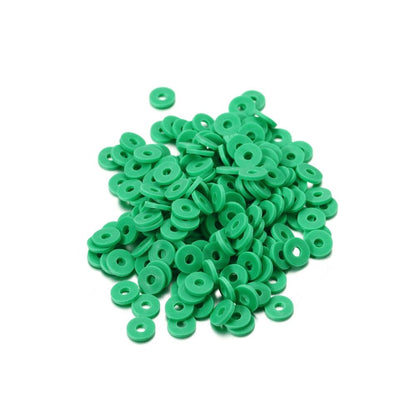 6mm Flat Round Polymer Resin Clay Beads
