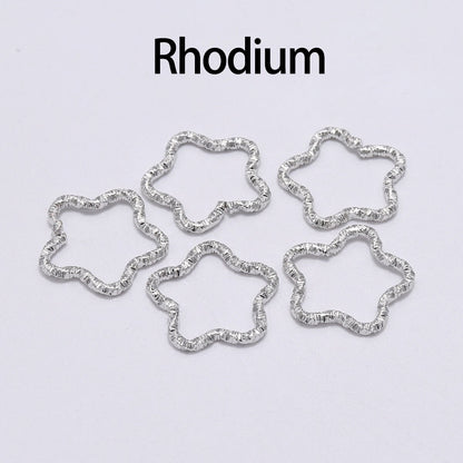 30-100pcs 8-20mm Gold Twisted Jump Rings