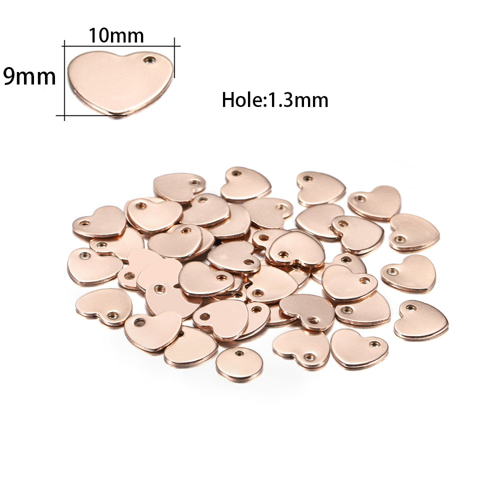 20Pcs Gold/Rose Gold Stainless Steel Charms
