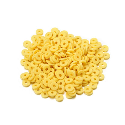 6mm Flat Round Polymer Resin Clay Beads