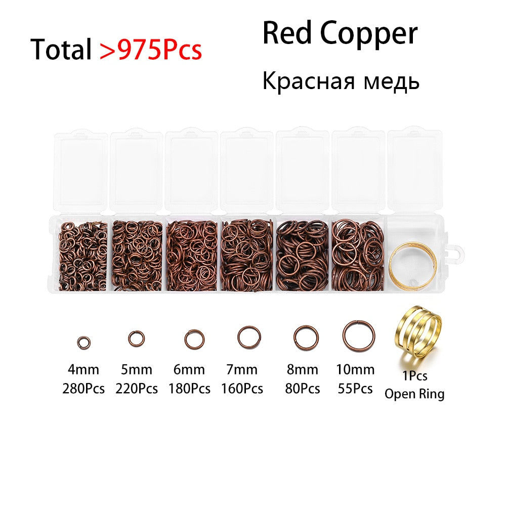 Open Jump Ring Connectors Set, 975pcs
