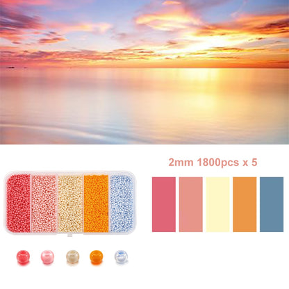 5 Color 2mm Czech Seed Beads Box