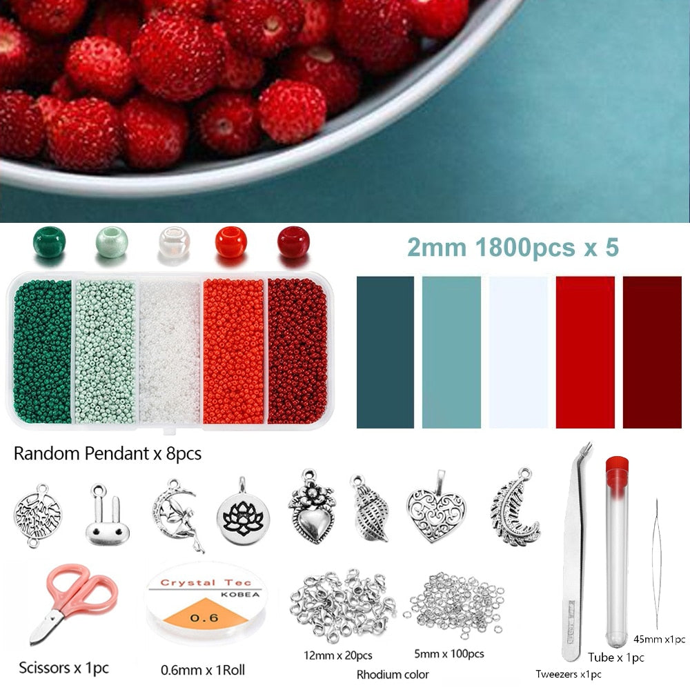 9000Pcs Czech Glass Seed Beads Box