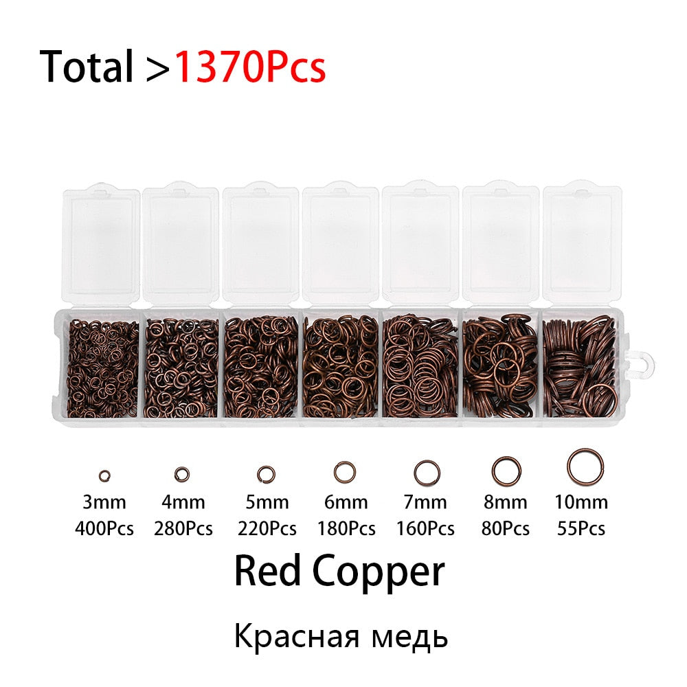 Open Jump Ring Connectors Set, 1370pcs