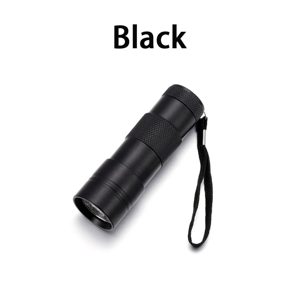 4-Color 9 LED UV Flashlight for UV Resin Curing & Adhesives