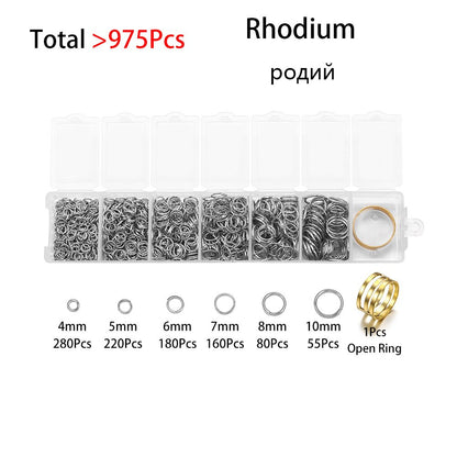 Open Jump Ring Connectors Set, 975pcs