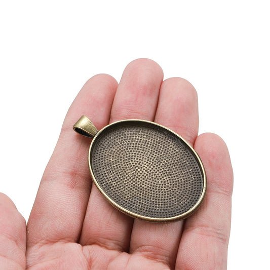 5pcs 30x40mm Gold Pendant Cabochon Base