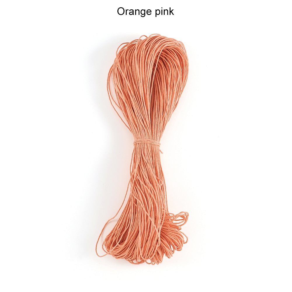 1 mm Polyester Braided Rope, Beaded Cord Wax, 65m lot