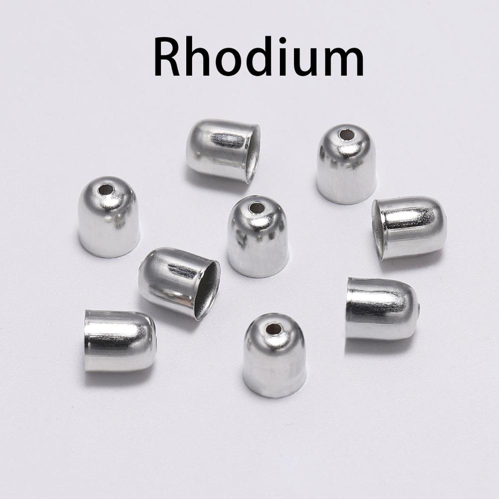 Leather Cords Bracelets Buckle End Tip Tassel Caps 3-10mm, 50-100pcs