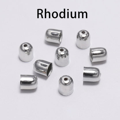 Leather Cords Bracelets Buckle End Tip Tassel Caps 3-10mm, 50-100pcs