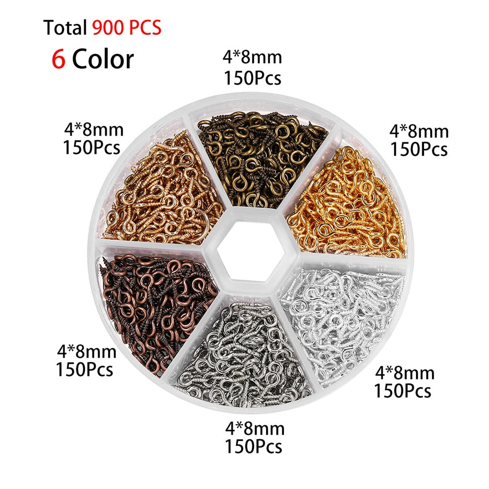 Mixed Mini Eye Pins, 600-900pcs