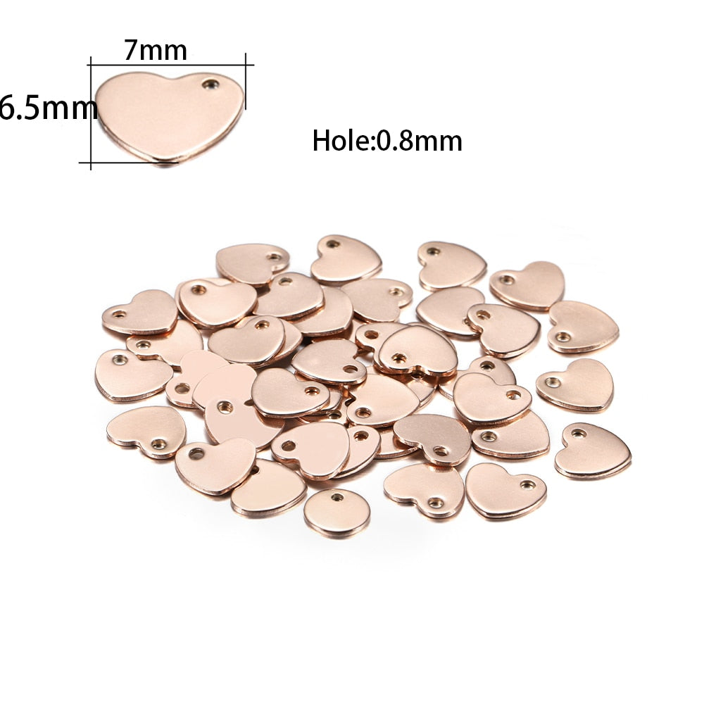 20Pcs Gold/Rose Gold Stainless Steel Charms