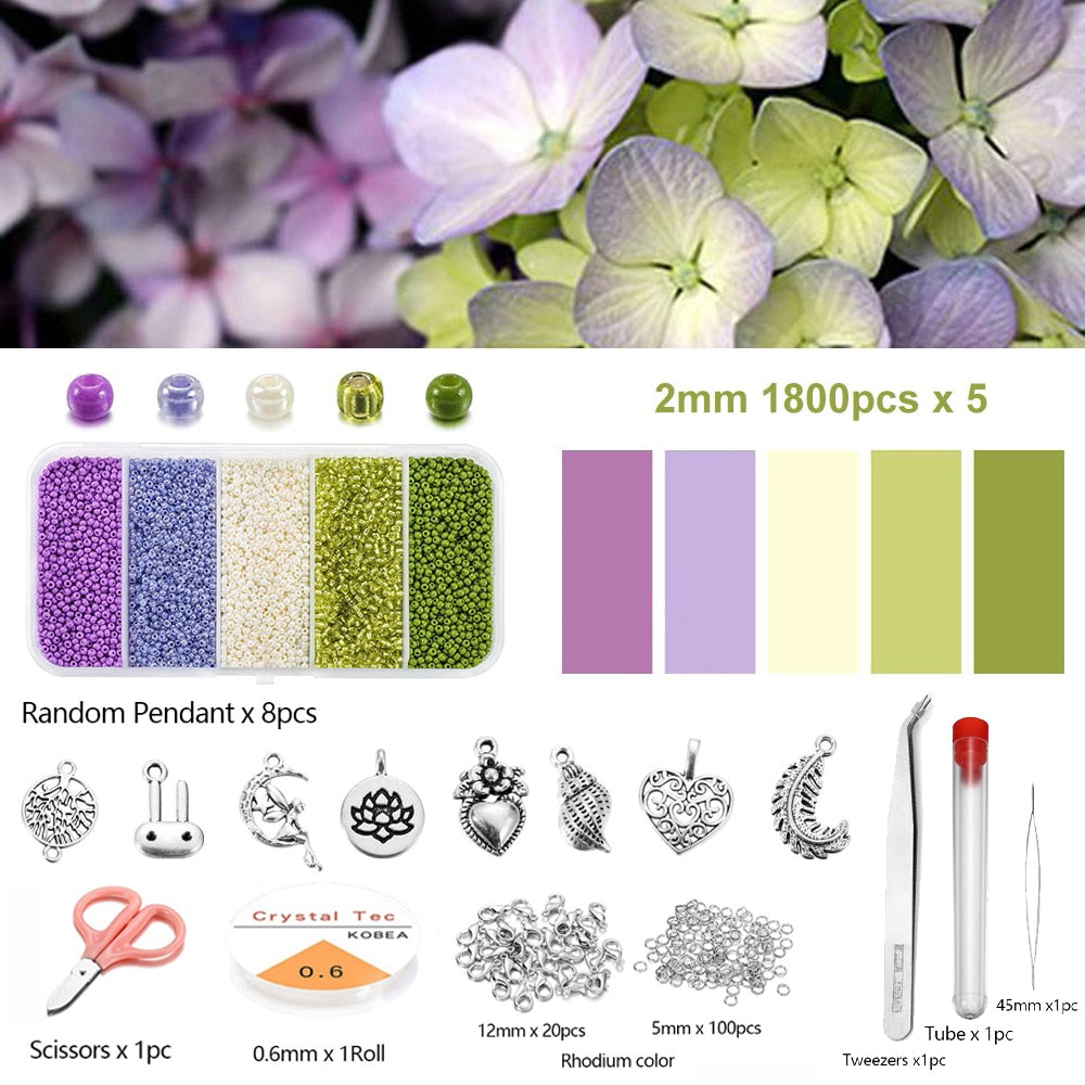 Czech Crystal Spacer Beads Set, 9000pcs