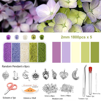 Czech Crystal Spacer Beads Set, 9000pcs