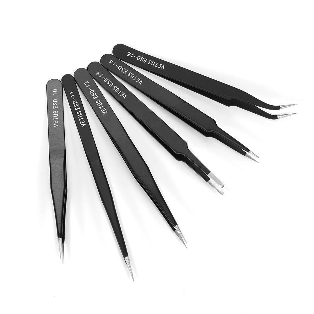 Anti-Static Bent Nose Tweezers for Diamonds