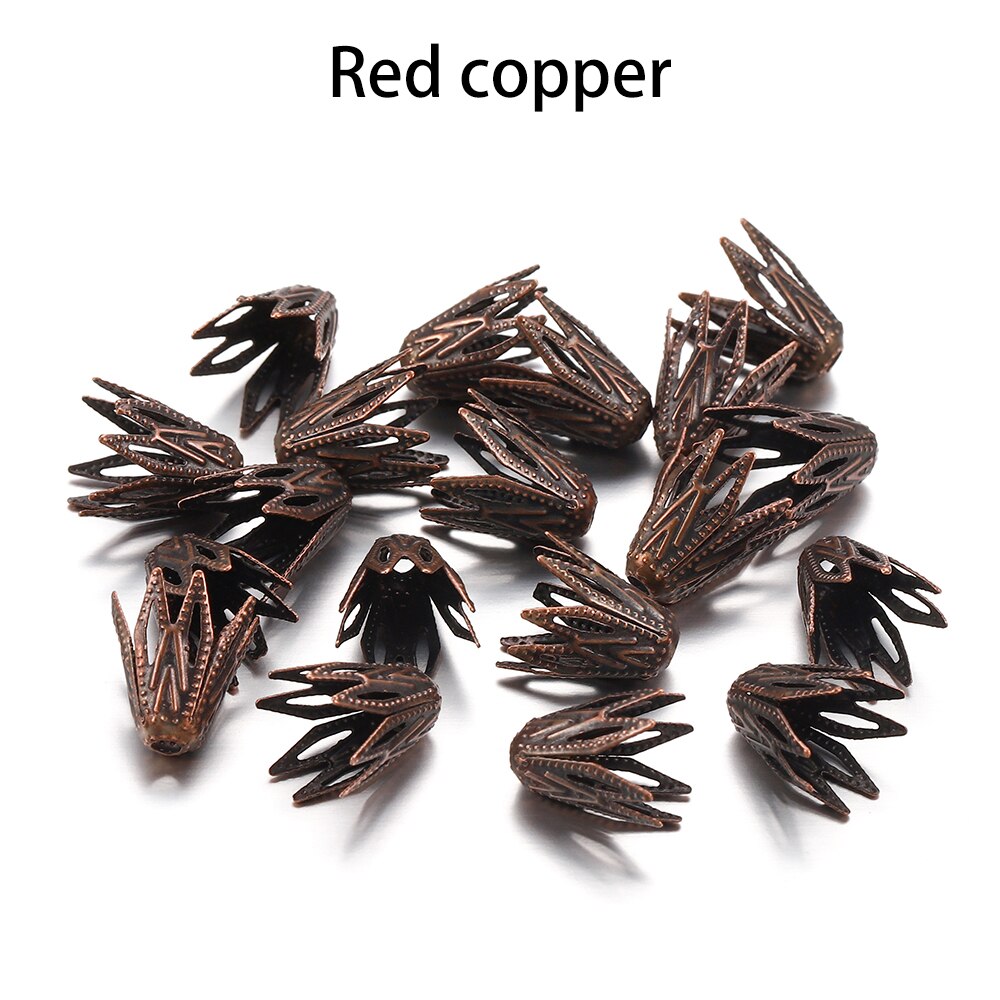 8x10mm Gold Filigree Cone Flower Bead Caps, 100pcs
