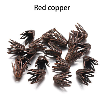 8x10mm Gold Filigree Cone Flower Bead Caps, 100pcs