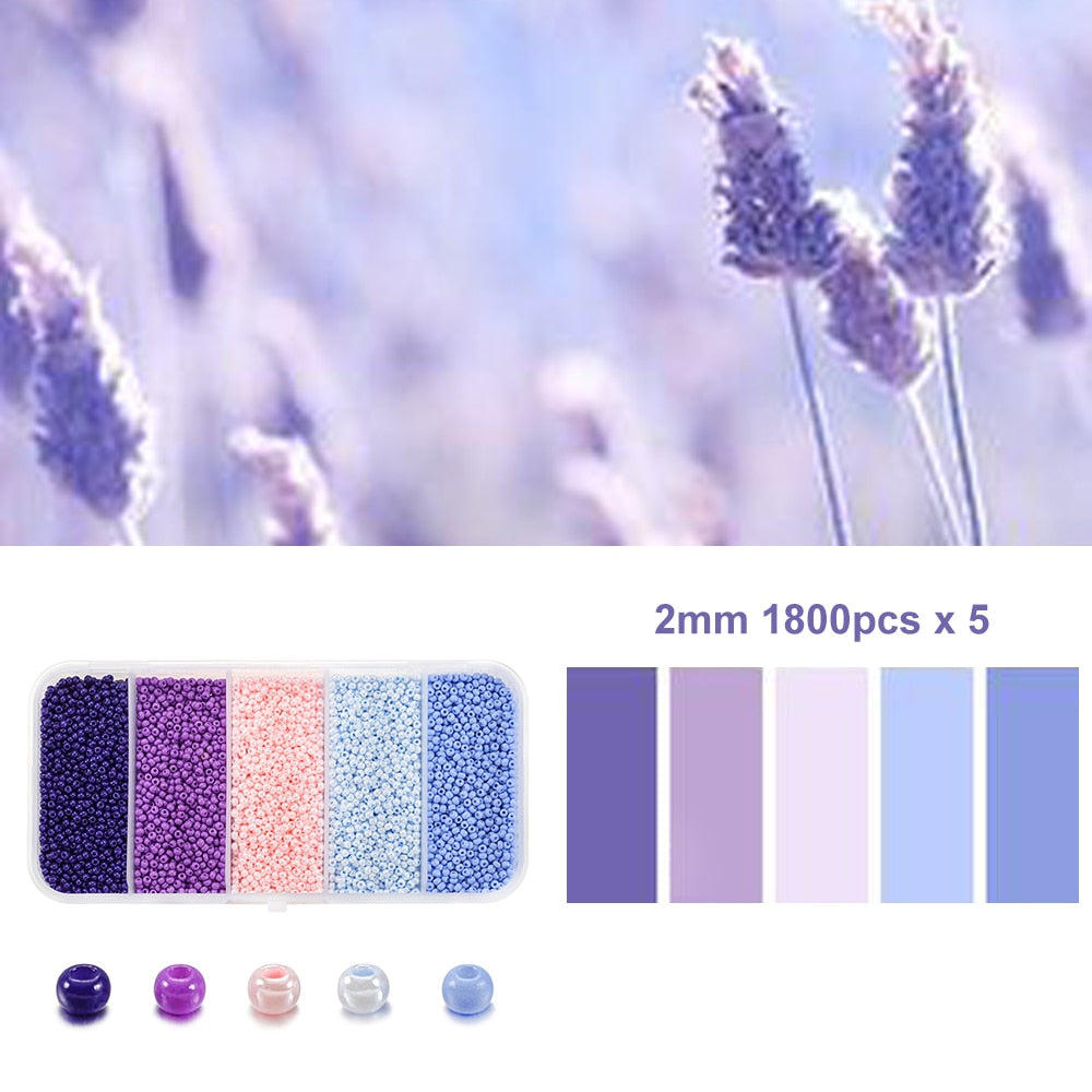 5 Color 2mm Czech Seed Beads Box