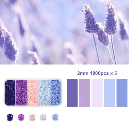 5 Color 2mm Czech Seed Beads Box