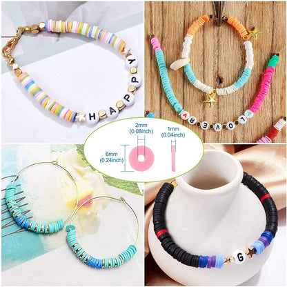 6mm Flat Round Polymer Resin Clay Beads